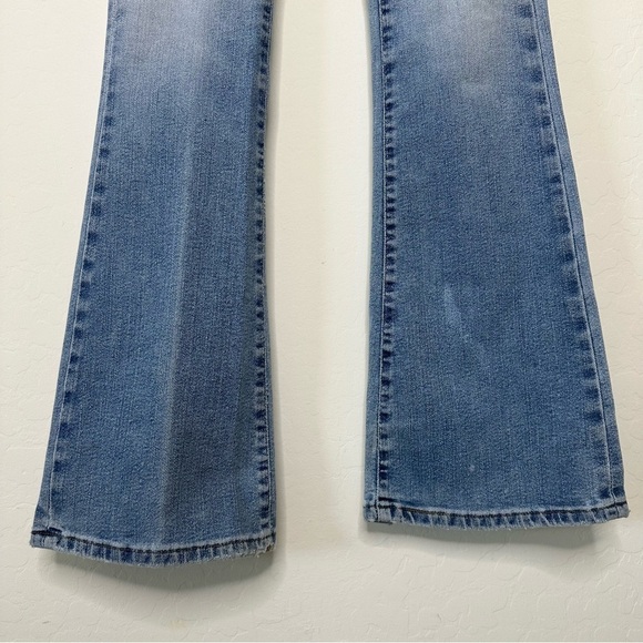 Levi’s 501 Low Rise Flare Destroyed Denim Jeans Grunge Punk Size 5 Juniors - Picture 2 of 8